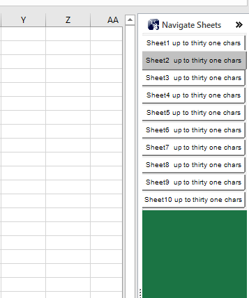 Excel Vertical Tabs