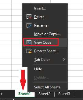 view VBA code editor in Excel