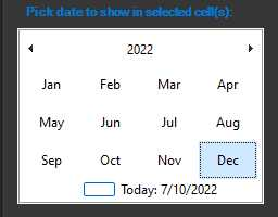 XLNavigator quick month navigation