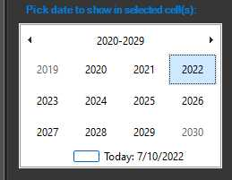 XLNavigator quick year navigation