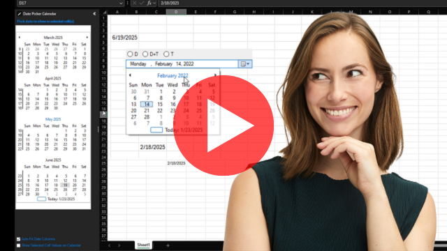 Excel Date-Picker and Calendar